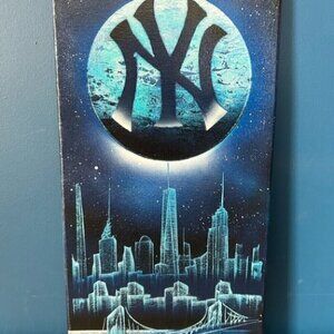 New York Blue Skyline Wall Art